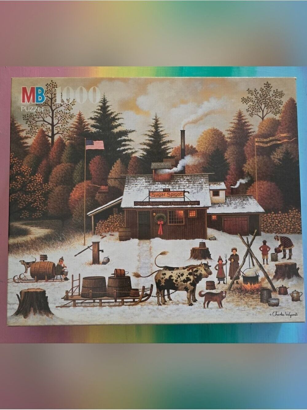 🧩ALL PUZZLES 2/$16🧩Vintage Charles Wysocki Americana Puzzle- Sugar Spigot